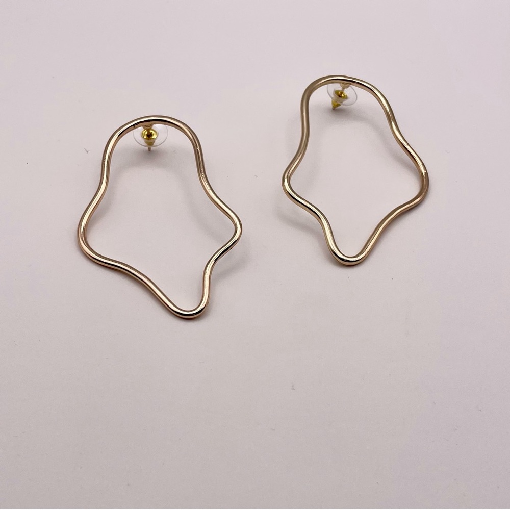 Abstract Gold Earrings